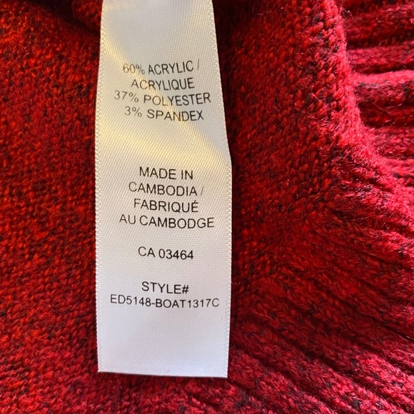 Ricki's Red Blend Tunic Sweater, Size L - Picture 4 of 11